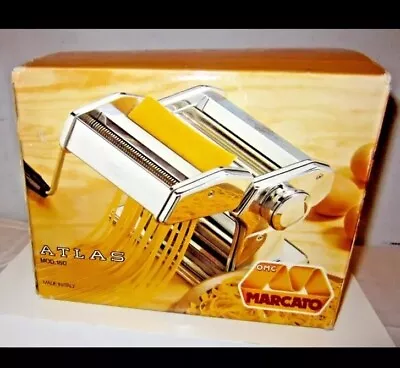 Marcato Atlas 150 Pasta Machine With Cutter And Hand Crank Made In Italy • $23.50