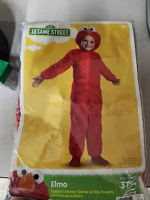 Sesame Street Toddler Furry Elmo Costume Red Size Medium 3T/4T • $12
