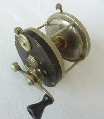 $350 • Buy EARLY Edward Vom Hofe German Silver/Hard Rubber 621 Universal Star 4/0 Size Reel