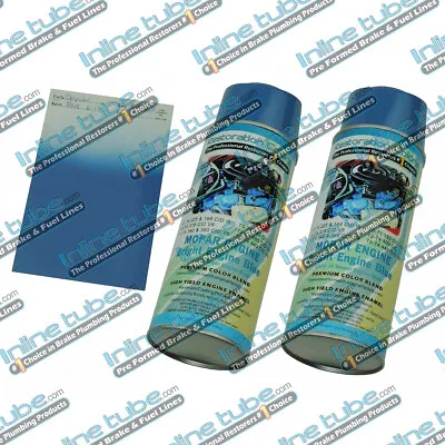 1970-74 Mopar Plymouth Chrysler High Temp Engine Enamel Blue Spray Paint 2 Cans • $24.95