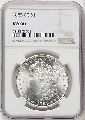 1883 CC US Morgan Silver Dollar $1 - NGC MS 66 • $1030