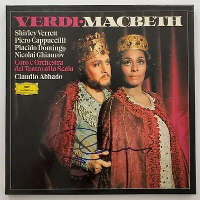 Placido Domingo Signed Verdi Macbeth Vinyl Record Box Set Opera Singer Tenor RAD • $119.99