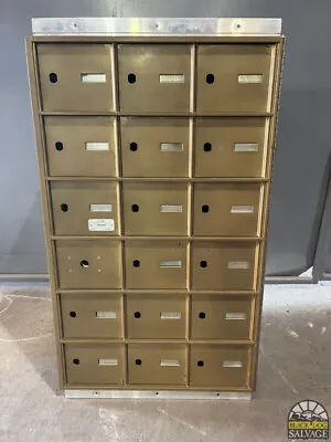 Cluster Mailbox With Brass Finish 18 Door Recessed Mount • $994.99