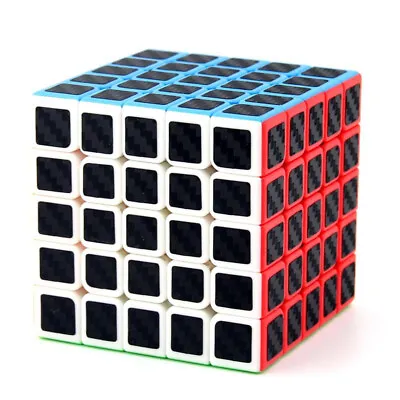 Moyu Speed 5x5x5 Magic Cube With Black Carbon Fiber Sticker Pocket Cube • $12.88