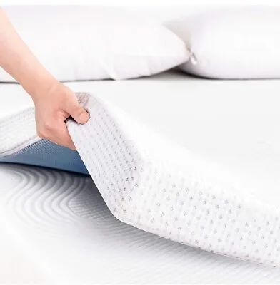 Super King Memory Foam Mattress Topper Anti-Slip Ventilated Hypoallergic Cover • £79.99