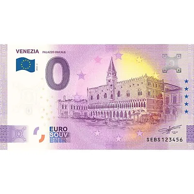 £3.18 • Buy 0 € Zero Euro Souvenir Note Italy 2022 - Venice Ducal Palace