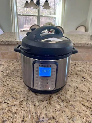 Instant Pot IP-DUO60 6 Qt. 7-in1 Electric Pressure Cooker - Black/Silver V3 • $49.99