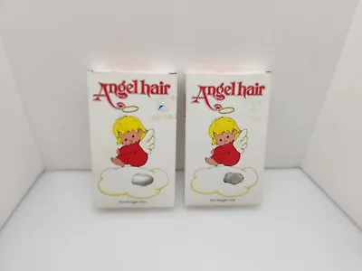 Vintage Angel Hair Spun Glass 2oz Box Christmas Holiday Decor Lot Of 2 • $20.69