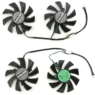 $33.01 • Buy 1Pair Cooling Fan Replacement Fan Radiator DC 12V For INNO3D GTX1060 3GB X2