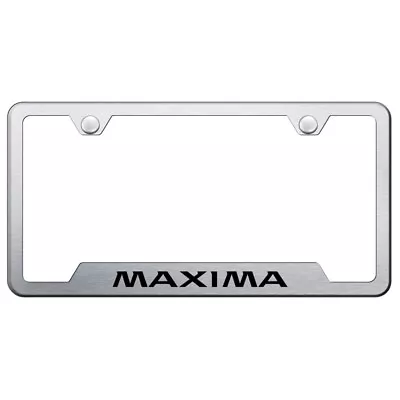 Brushed Stainless Steel Cut-Out License Plate Frame For Nissan Maxima - AUGD2406 • $45.97