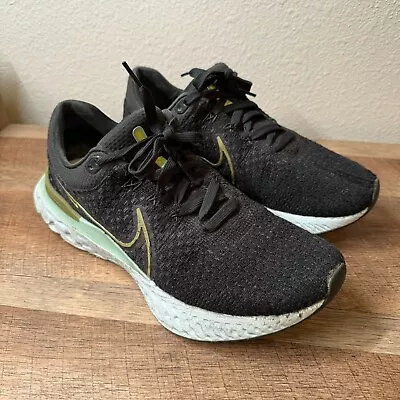 Nike React Infinity Run Flyknit 3 Men's Size 10.5 Black Comfort • $39.95