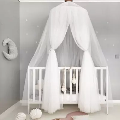 Mosquito Net Hanging Tent Baby Bed Crib Canopy Tulle Curtains Tent Children Room • $39.74