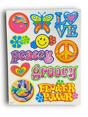 Vintage Hippie Window Clings Peace Groovy Love Flower Power Groovy • $10