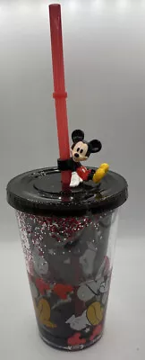 Disney Store Mickey Mouse Tumbler With Straw Acrylic Cup • $12