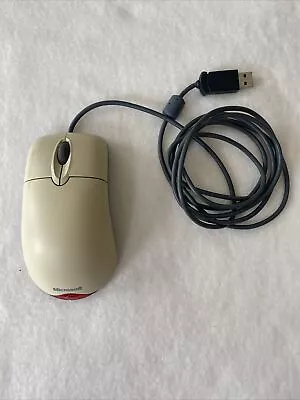 Microsoft Wheel Mouse Optical USB PS/2 Compatible Wired Vintage • $14.99