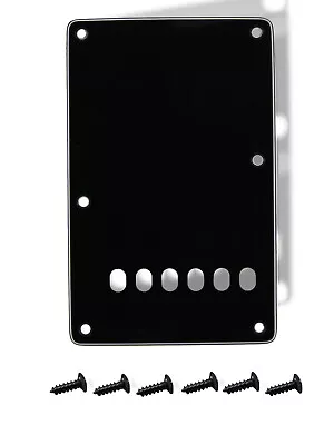 Tremolo Rear Cover Gloss Black Three Ply US Style 3 19/32 X 5 21/32 081626BK • $8.99