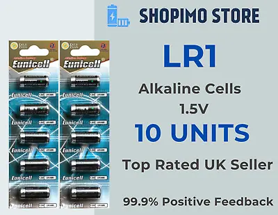 LR1 Batteries MN9100 X 10 E90 KN AM5 Batteries 1.5v Type N Alkaline Eunicell UK • £6.49