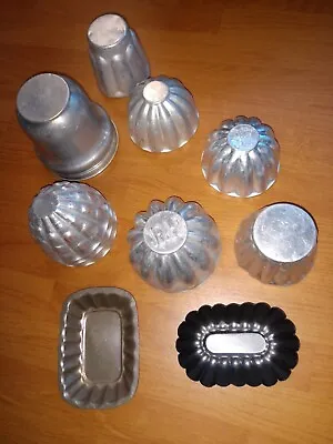 14 Vintage JELL-O Cup Jiffy Jell Aluminum Molds Tarts Fluted Mini LOT Kitschen • $7.99
