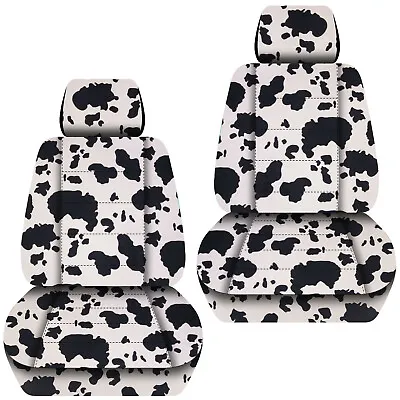 Fits VW Beetle Front Car Seat Covers In Cow Prints Black/white/pink/purple/tan.. • $62.29