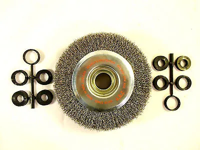 6  Bench Grinder Wire Wheel 1  Face / Width W/5 Pr. Bushings Jet Equip. New. • $12