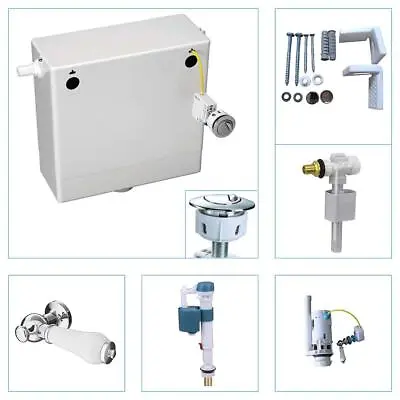 Toilet Fixing Kit Replacement Part Handle WC Cistern Pan White Valve Push Button • £24.99