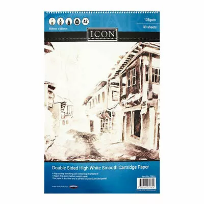 £9.29 • Buy A2 Wiro Sketch Pad Artist Sketch Pad, Double Sided White Paper 135gsm 30 Sheets