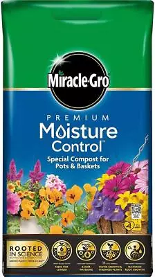 Miracle-Gro Moisture Control Compost Hanging Baskets Patio Pots Plants 10L • £7.99