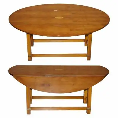 Workshop New Bevan Funnell Burr Yew Wood Extending Oval Campaign Coffee Table • £700