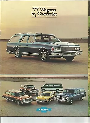 1977 Chevrolet Station Wagon Brochure:  Caprice Impala Malibu Chevelle Vega  • $7.49