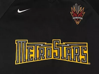 Vintage Authentic 1990’s Nike MLS New York MetroStars Soccer Jersey Large • $250