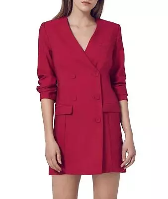 VIKTORIA & WOODS Adriatic Red Double Breasted Blazer Mini Dress Sz 1 $590 • $135