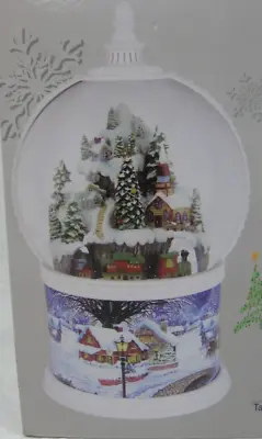 $59.99 • Buy Winter Village Revolving Train Musical 150MM Snow Globe Glitter LED - NEW IN BOX