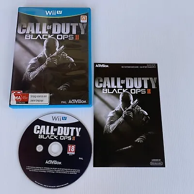 Nintendo Wii U Call Of Duty Black Ops II 2 Game And Manual COD • $16.96