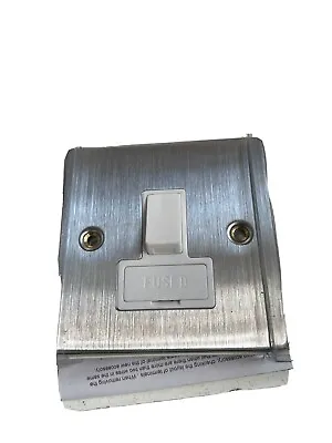 £6 • Buy Stainless Steel 13a Fused Spur Switch W/O Flex Outlet Click Deco