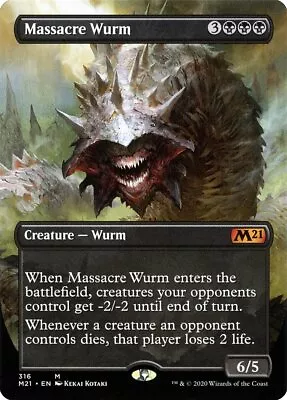 MTG Massacre Wurm - 316 - Core Set 2021​ - Near Mint Foil • $9.06