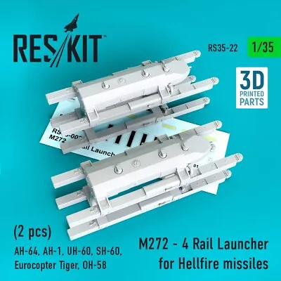 1/35 Reskit RS35-0022 M272 - 4 Rail Launcher For Hellfire Missiles (2 Pcs) (AH-6 • $12