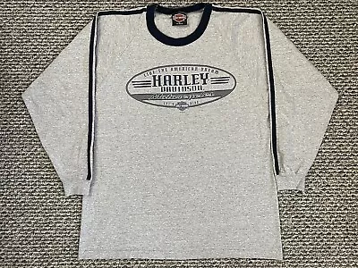 Vintage Harley Davidson Shirt Mens L Gray 90s Pennsylvania Motorcycle Cotton USA • $27.95