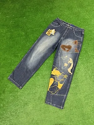 Vintage Lot 29 Luxe Mens Jeans Sylvester Looney Tunes Size 36 X 34 Cyber Goth • $50