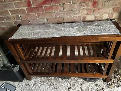 Laura Ashley Dark Chest Console Table Glass Top - Excellent Condition • £100