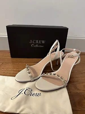 J Crew Collection Leather Crystal Classic Sandal Size 7M NIB With Dust Bag • $42