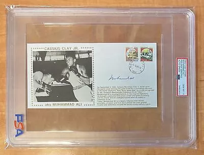 1990 First Day Cover Cassius Clay AKA Muhammed Ali Signed Auto Envelope PSA 10 • $1999.99