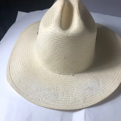 Vintage Men's Straw/Paper Cowboy Hat Size 6 7/8 VGC Unbranded • $27.99