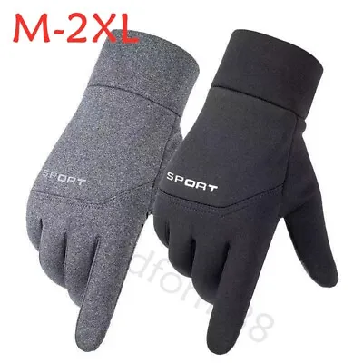 Winter Warm Gloves Windproof Waterproof Mens Fleece Lined Touch Screen Gloves UK • £5.49