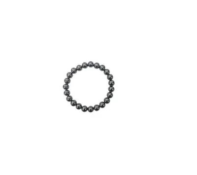 Magnetite Stone Round Beads Bracelet • $12