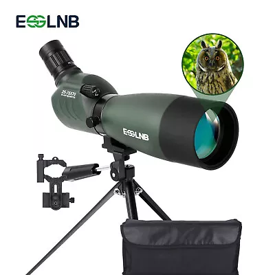 25-75X70 Zoom Spotting Scope With Tripod Long Range Target Shooting Bird Watch • £100.09