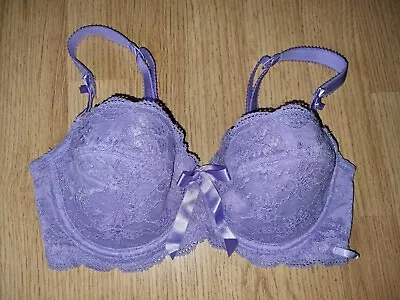 🌺 Gorgous Purple LA SENZA Padded Underwired Bra Size 32DD • £4.99