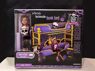 Monster High Dead Tired Clawdeen Wolf Room To Howl BunkBed Playset MINT • $300