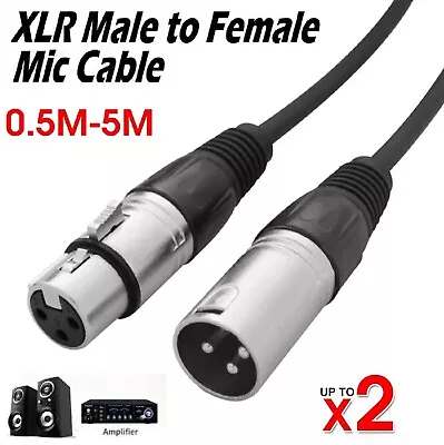 Balanced Microphone Cable XLR Cable Patch Lead Male To Female Extension Mic Cord • $23.99