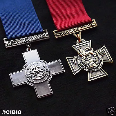 Victoria Cross + George Cross Medal Set Highest Military Medal Uk Bravery Copy • $32.23