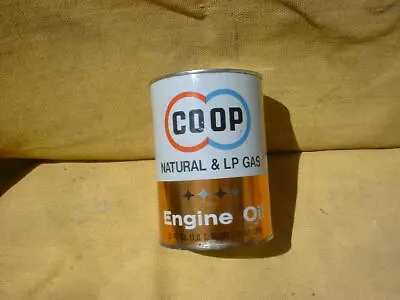 Co-op Natural & Lp Gas Metal Oil Can SAE 20 Farmland Kansas City Missouri FULL • $50